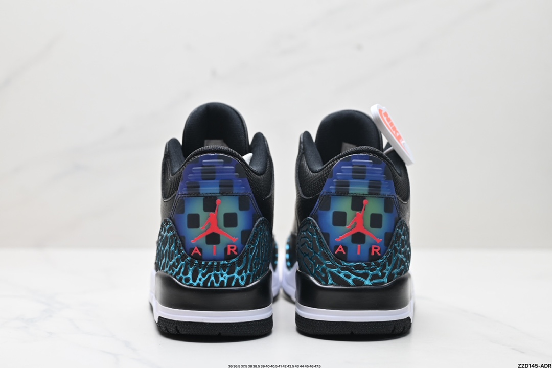 Nike Air Jordan 3 Retro皮革 潮流 防滑耐磨包裏性中帮 复古篮球鞋 FV5437-001