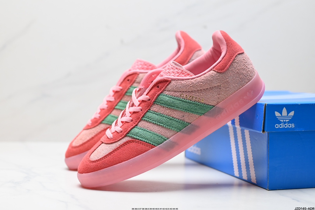 adidas Originals Gazelle INdoor 三叶草休闲防滑耐磨低帮板鞋 IG6782