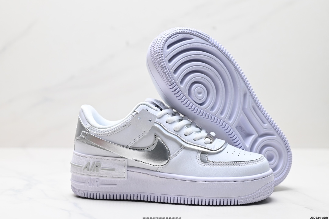 耐克NIKE WMNS Air Force 1 Shadow全新少女系解构主义设计低帮百搭板鞋 CI0919-119