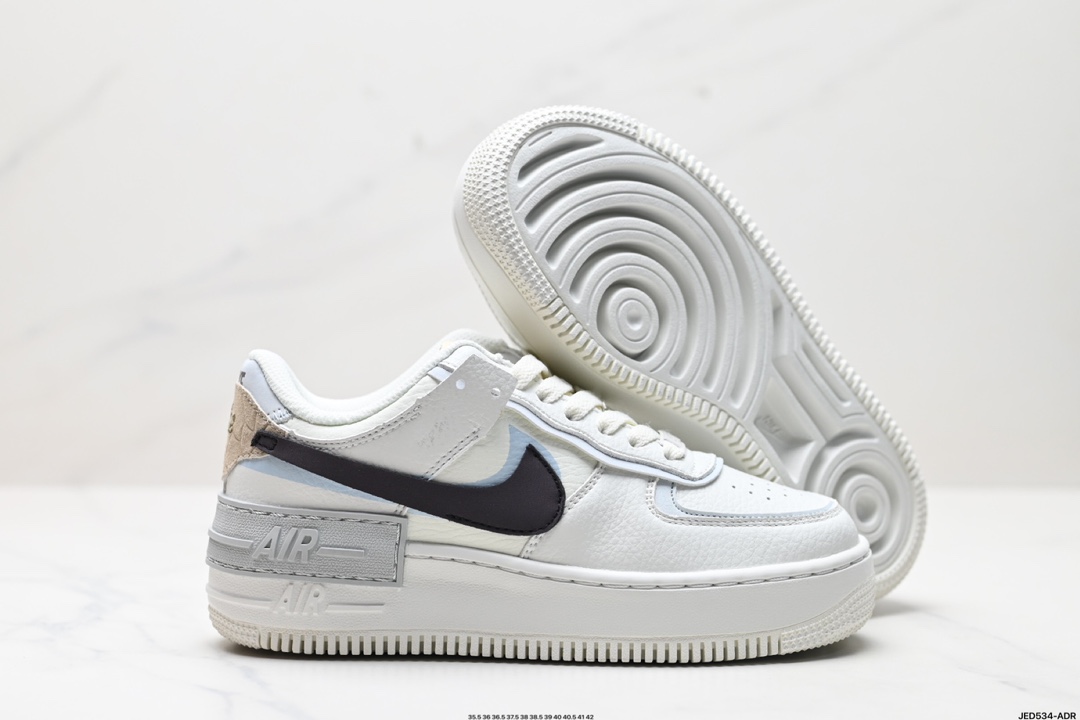 耐克NIKE WMNS Air Force 1 Shadow全新少女系解构主义设计低帮百搭板鞋 CI0919-119