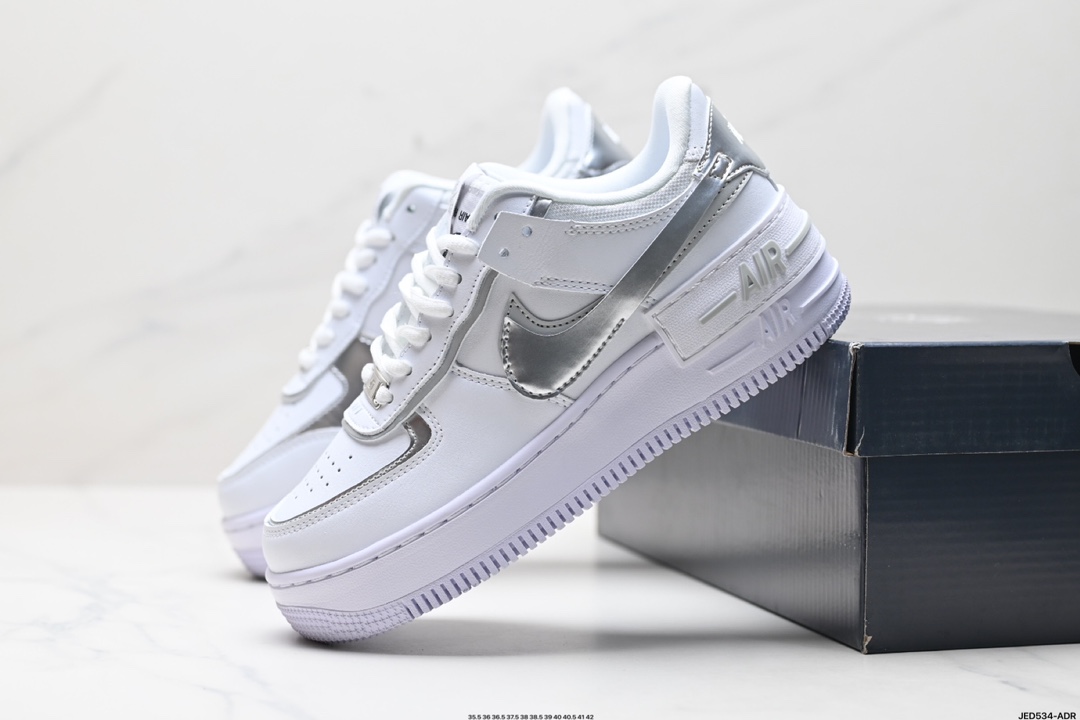 耐克NIKE WMNS Air Force 1 Shadow全新少女系解构主义设计低帮百搭板鞋 CI0919-119