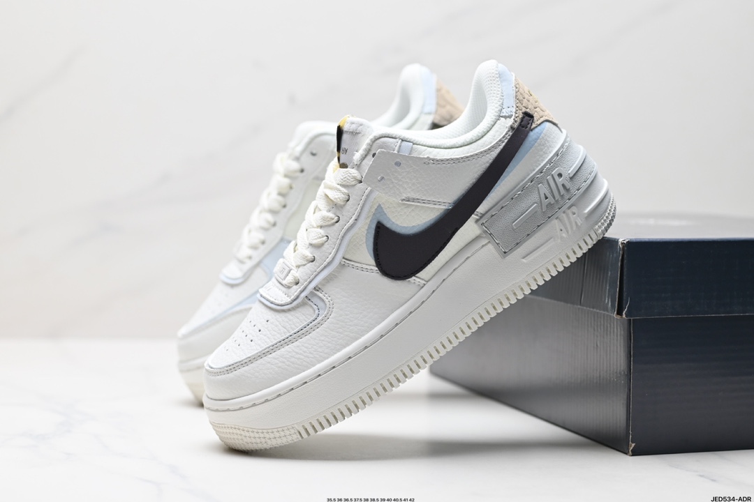 耐克NIKE WMNS Air Force 1 Shadow全新少女系解构主义设计低帮百搭板鞋 CI0919-119