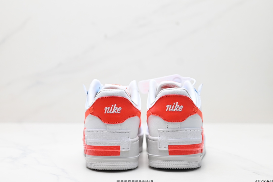 Nike WMNS Air Force 1 Shadow 马卡龙军空一号轻增量高低帮搭百板鞋 CQ9503-100