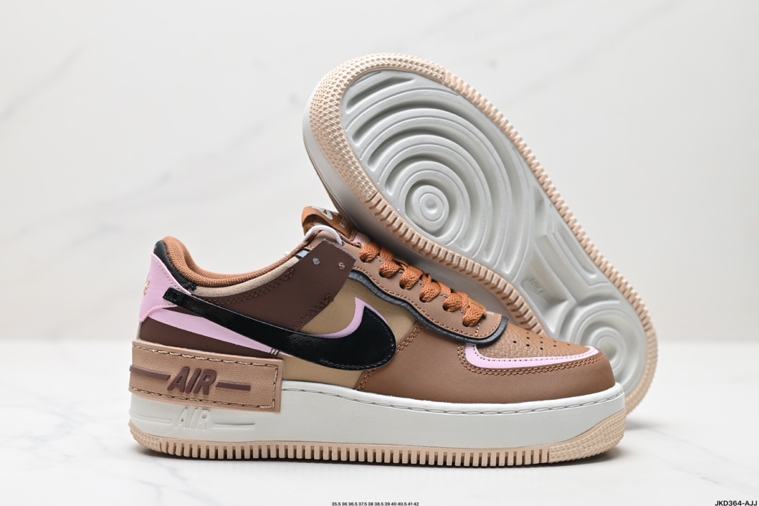 Nike WMNS Air Force 1 Shadow 马卡龙军空一号轻增量高低帮搭百板鞋 DZ1847-200