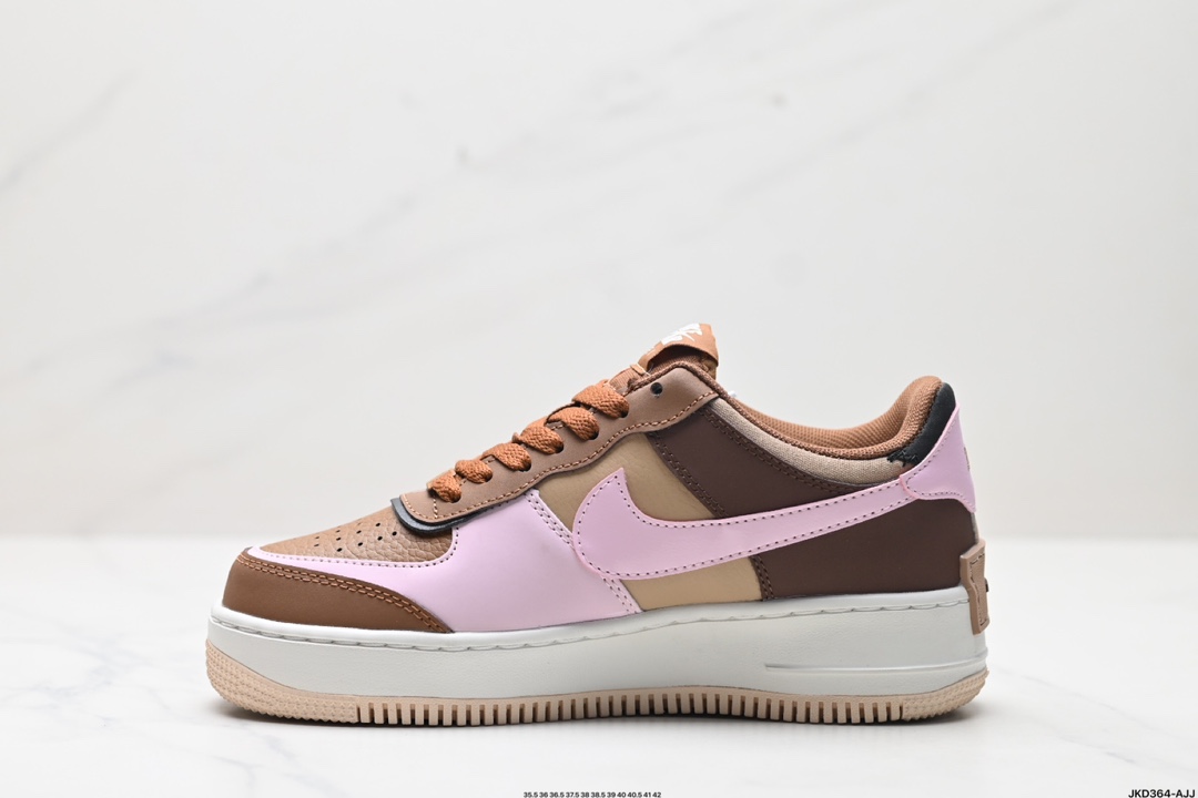 Nike WMNS Air Force 1 Shadow 马卡龙军空一号轻增量高低帮搭百板鞋 DZ1847-200