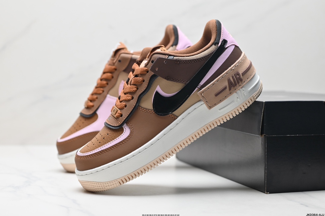 Nike WMNS Air Force 1 Shadow 马卡龙军空一号轻增量高低帮搭百板鞋 DZ1847-200