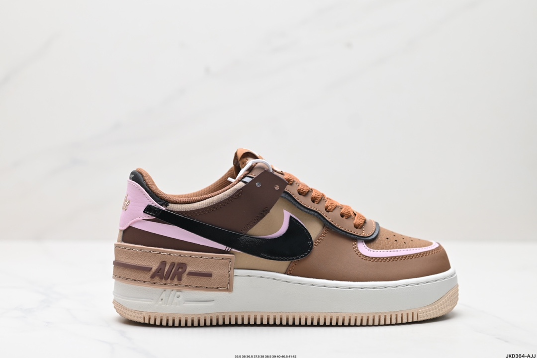 Nike WMNS Air Force 1 Shadow 马卡龙军空一号轻增量高低帮搭百板鞋 DZ1847-200