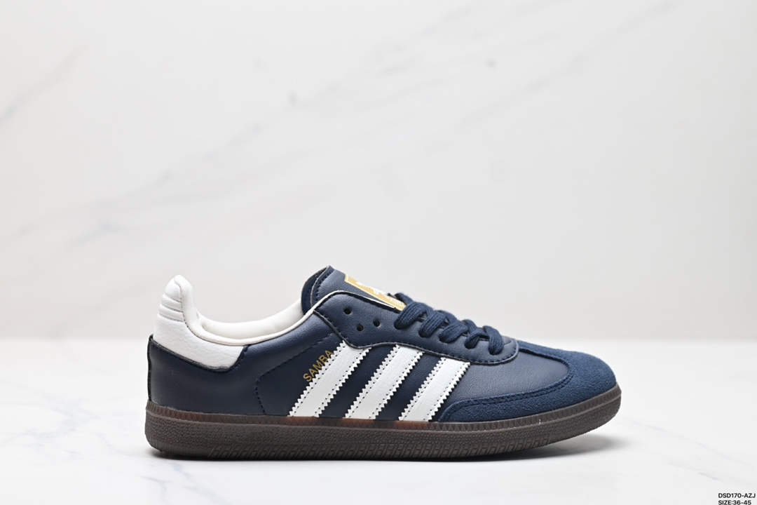 💰80版本 真标✅阿迪达斯三叶草 Originals Samba OG 桑巴舞系列绅士德训足球风百搭低帮休闲运动板鞋 货号:CQ2218 尺码:36-45 ID:DSD170-AZJ