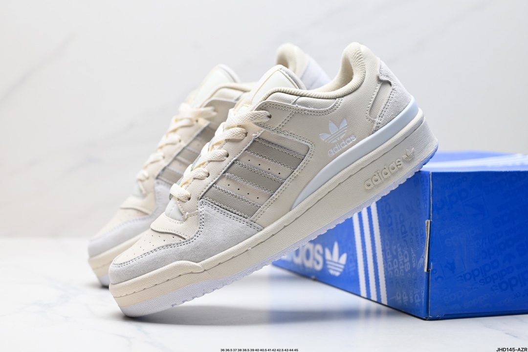 Adidas Forum LOW CL三叶草低邦 经典魔术贴复古板鞋 男女潮流头层皮休闲鞋  IG2999