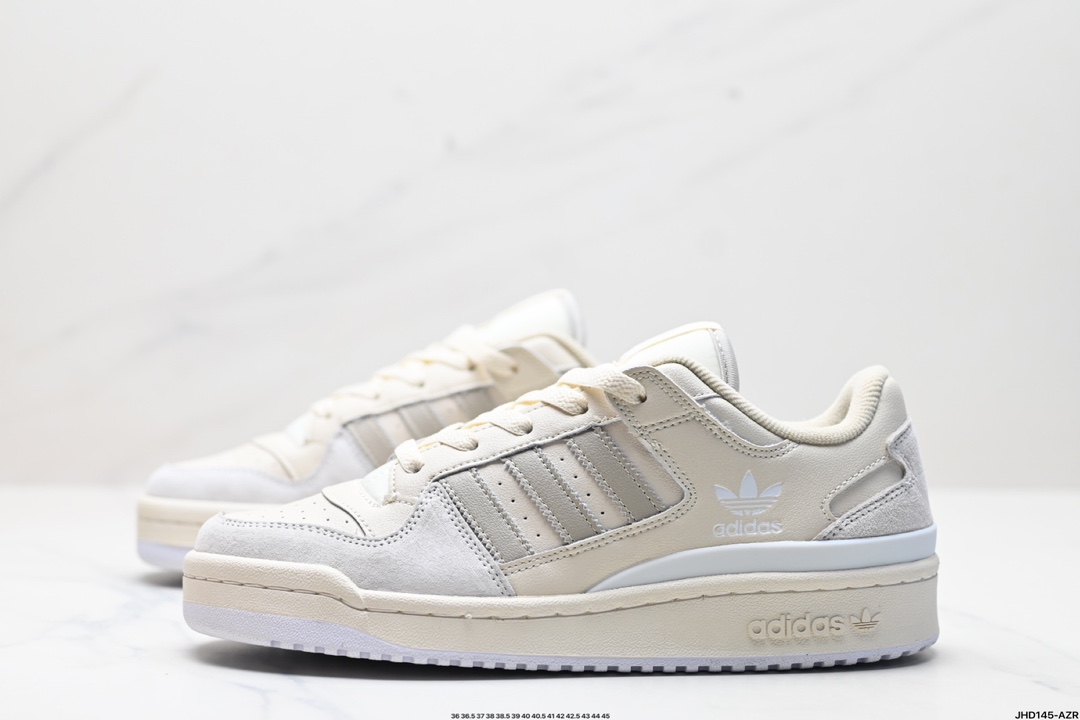 Adidas Forum LOW CL三叶草低邦 经典魔术贴复古板鞋 男女潮流头层皮休闲鞋  IG2999