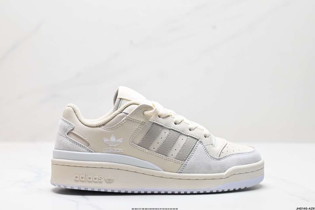 Adidas Forum LOW CL三叶草低邦 经典魔术贴复古板鞋 男女潮流头层皮休闲鞋  IG2999