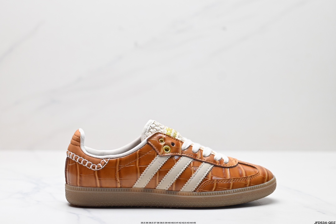 Adidas Originals Wales Bonner Samba OG桑巴舞系列绅士德训足球风百搭低帮休闲运动板鞋  JH9826