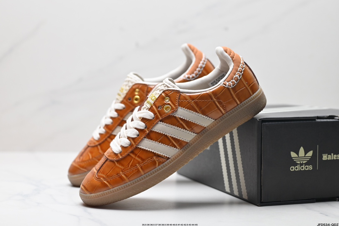 Adidas Originals Wales Bonner Samba OG桑巴舞系列绅士德训足球风百搭低帮休闲运动板鞋  JH9826