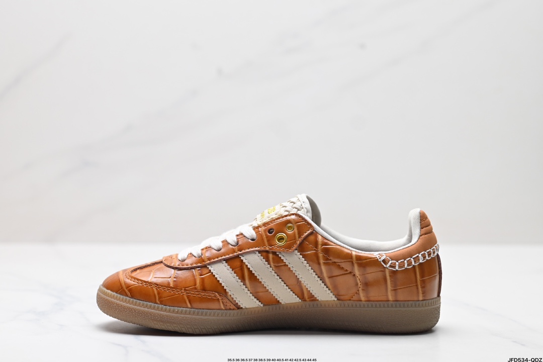 Adidas Originals Wales Bonner Samba OG桑巴舞系列绅士德训足球风百搭低帮休闲运动板鞋  JH9826