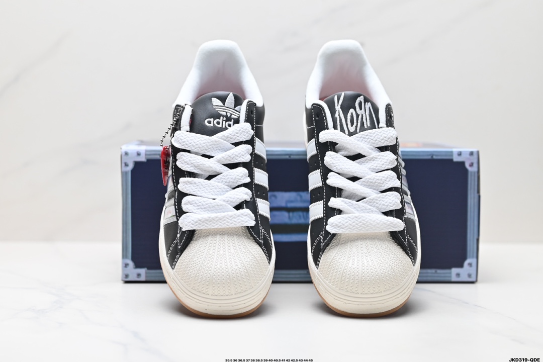 Korn x Adidas originals SUPERSTAR 阿迪达斯三叶草 贝壳头 舒适百搭 防滑耐磨低帮 板鞋  IH1313