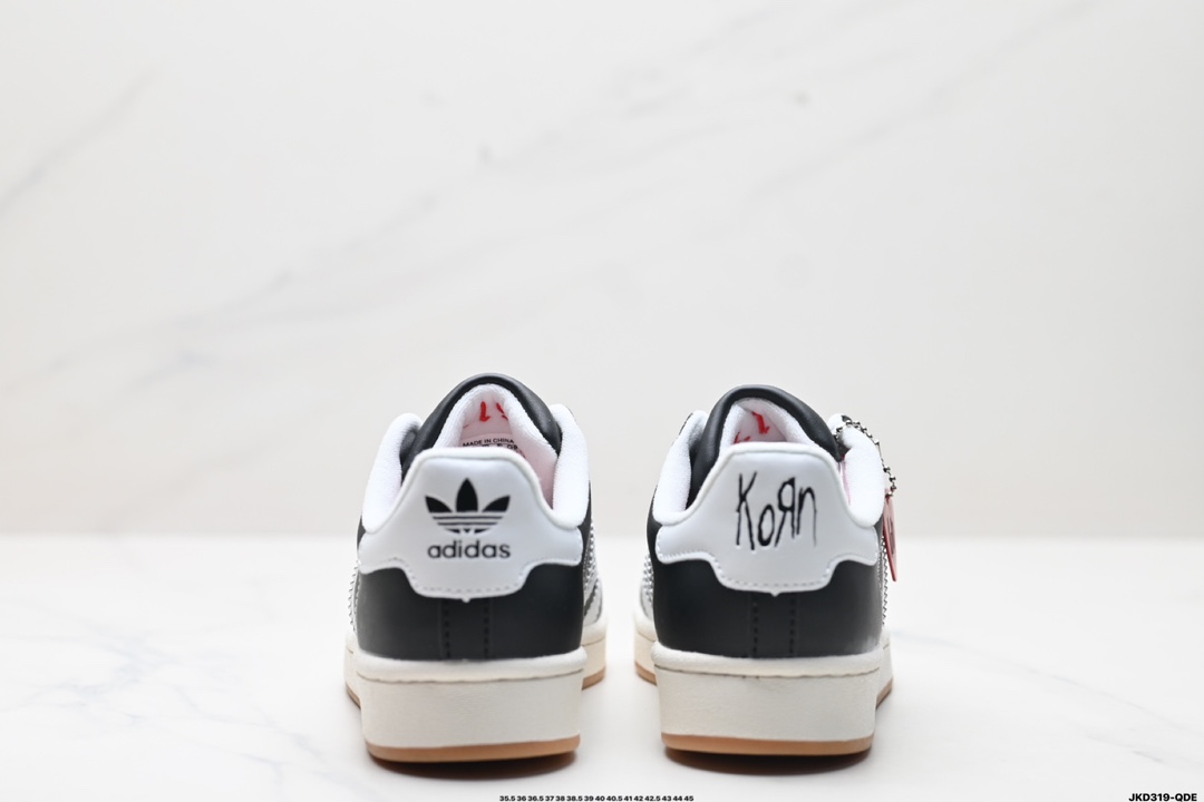 Korn x Adidas originals SUPERSTAR 阿迪达斯三叶草 贝壳头 舒适百搭 防滑耐磨低帮 板鞋  IH1313