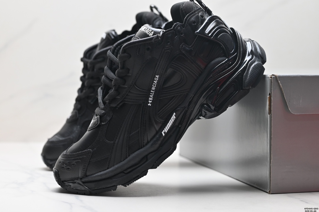 巴黎世家BALENCIAGA Runner Sneaker”Grey/Black/Blue/Red“慢跑系列低帮慢跑鞋  813793 WRUNG 0123