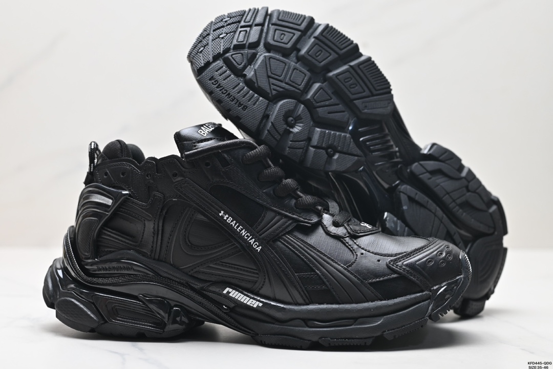 巴黎世家BALENCIAGA Runner Sneaker”Grey/Black/Blue/Red“慢跑系列低帮慢跑鞋  813793 WRUNG 0123