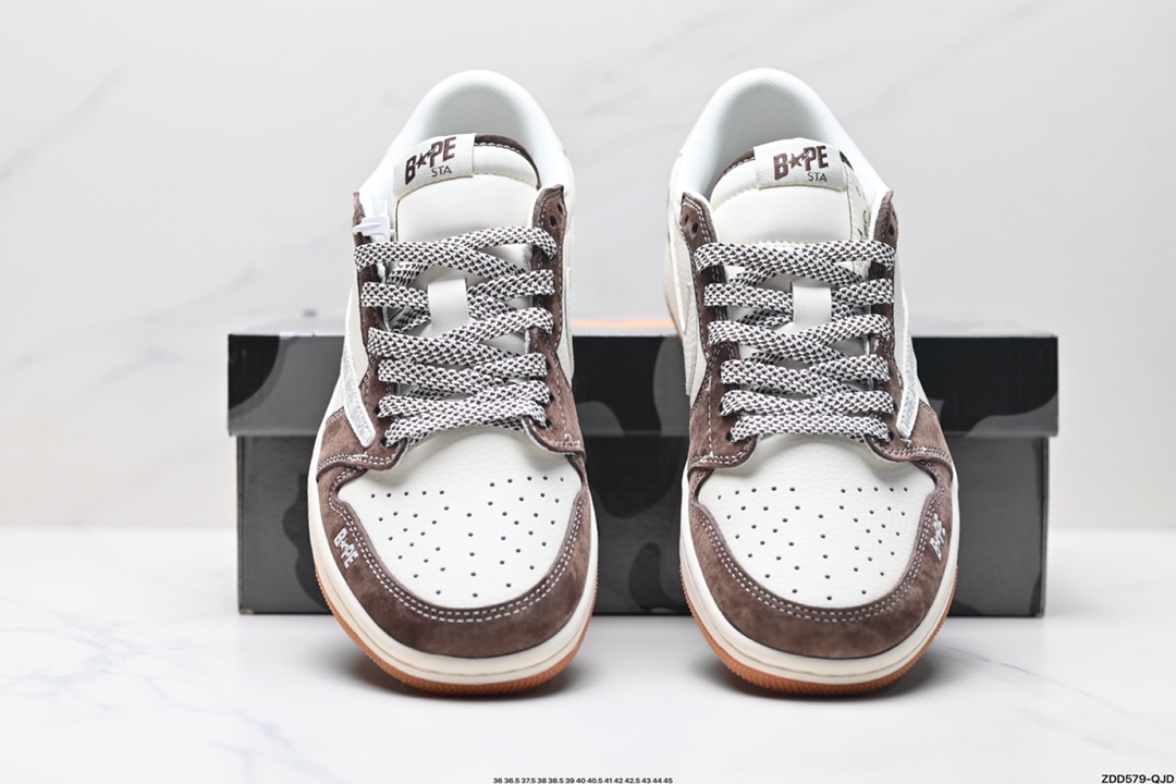 AJ1倒勾Travis Scott x Air Jordan 1 ” Reverse Mocha “ AJ1乔1 TS 闪电 联名倒钩 低帮文化篮球鞋   XF8698-005