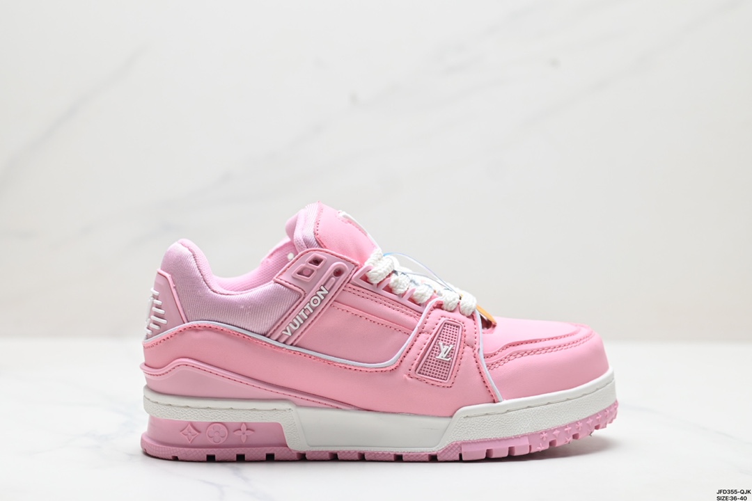 💰230 Corporate Grade✅ Brand new LV Louis Vuitton Trainer Sneaker Low casual sports culture versatile sneakers Size: 36~40ID: JFD355-QJK