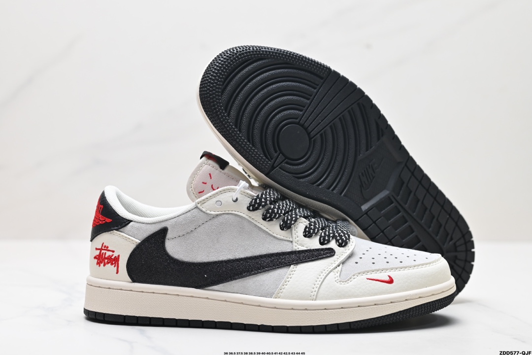 AJ1倒勾Travis Scott x Air Jordan 1 ” Reverse Mocha “ AJ1乔1 TS 闪电 联名倒钩 低帮文化篮球鞋  QY0368-311