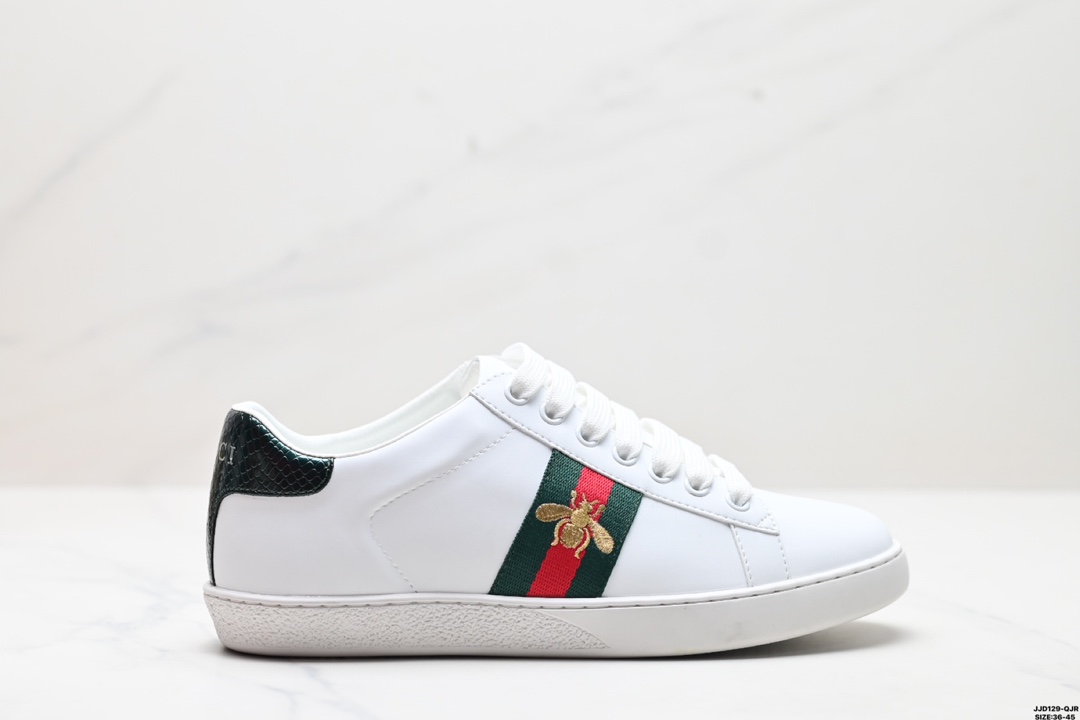 💰120 Gucci古驰 皮革 圆头系带 低帮生活休闲鞋 尺码:36-45 ID:JJD129-QJR