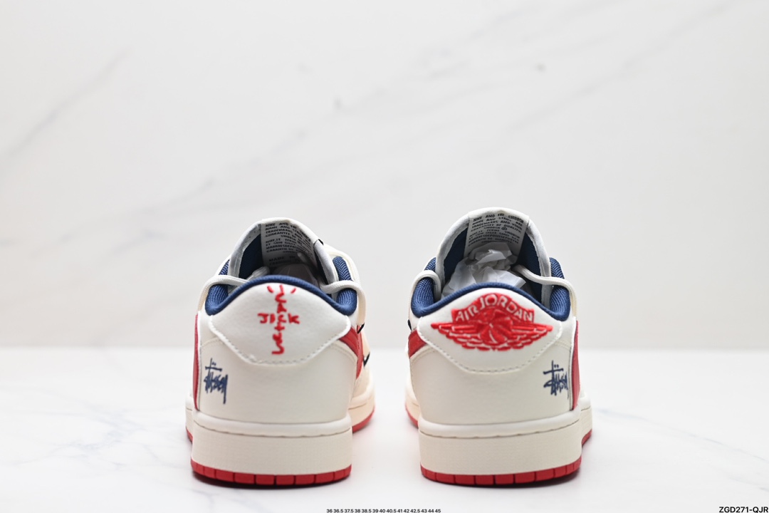 AJ1倒勾Travis Scott x Air Jordan 1 ” Reverse Mocha “ AJ1乔1 TS 闪电 联名倒钩 低帮文化篮球鞋 SJ0086-138
