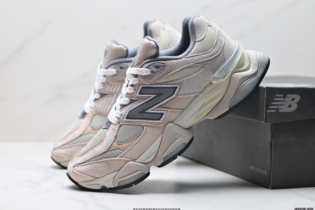 🈴💰170
公司级✅New Balance 公司级版本
NB9060 联名款 复古休闲运动慢跑鞋 
鞋款灵感源自设计师本人对夏日的怀日回忆。鞋面大身由空间双格及磨砂鞋面拼接而生，夏日氛围拉满#采用大面积网眼以及麂皮材质覆盖鞋身，还原经典气质。搭载ABZORB避震科技，由泡沫聚酯制成，上脚可以有效减少由鞋底反弹对身体及双腿的冲击力
货号:U9060APP
Size:36 37 37.5 38 38.5 39.5 40.5 41.5 42 42.5 43 44 45 46
ID:JED538-QZD