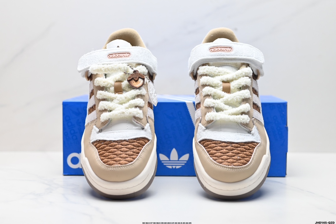 Adidas Forum LOW CL三叶草低邦 经典魔术贴复古板鞋 男女潮流头层皮休闲鞋 ID6263