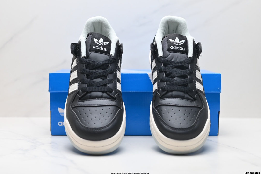 Adidas Forum LOW CL三叶草低邦 经典魔术贴复古板鞋 男女潮流头层皮休闲鞋  IE7218