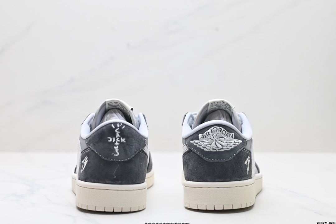 AJ1倒勾Travis Scott x Air Jordan 1 ” Reverse Mocha “ AJ1乔1 TS 闪电 联名倒钩 低帮文化篮球鞋  CF3688-055