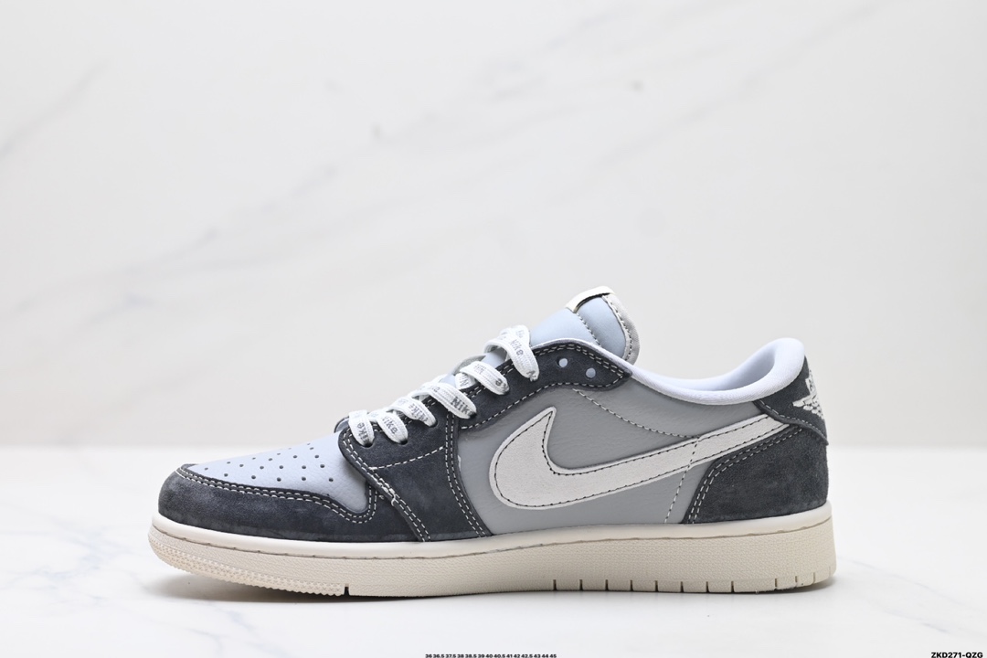 AJ1倒勾Travis Scott x Air Jordan 1 ” Reverse Mocha “ AJ1乔1 TS 闪电 联名倒钩 低帮文化篮球鞋  CF3688-055