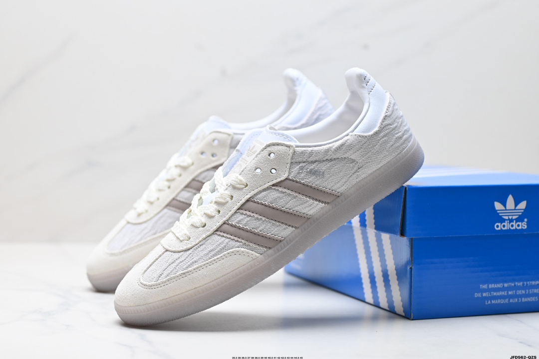 阿迪达斯三叶草Adidas Originals Samba 桑巴舞系列绅士德训足球风百搭低帮休闲运动板鞋  ID1482