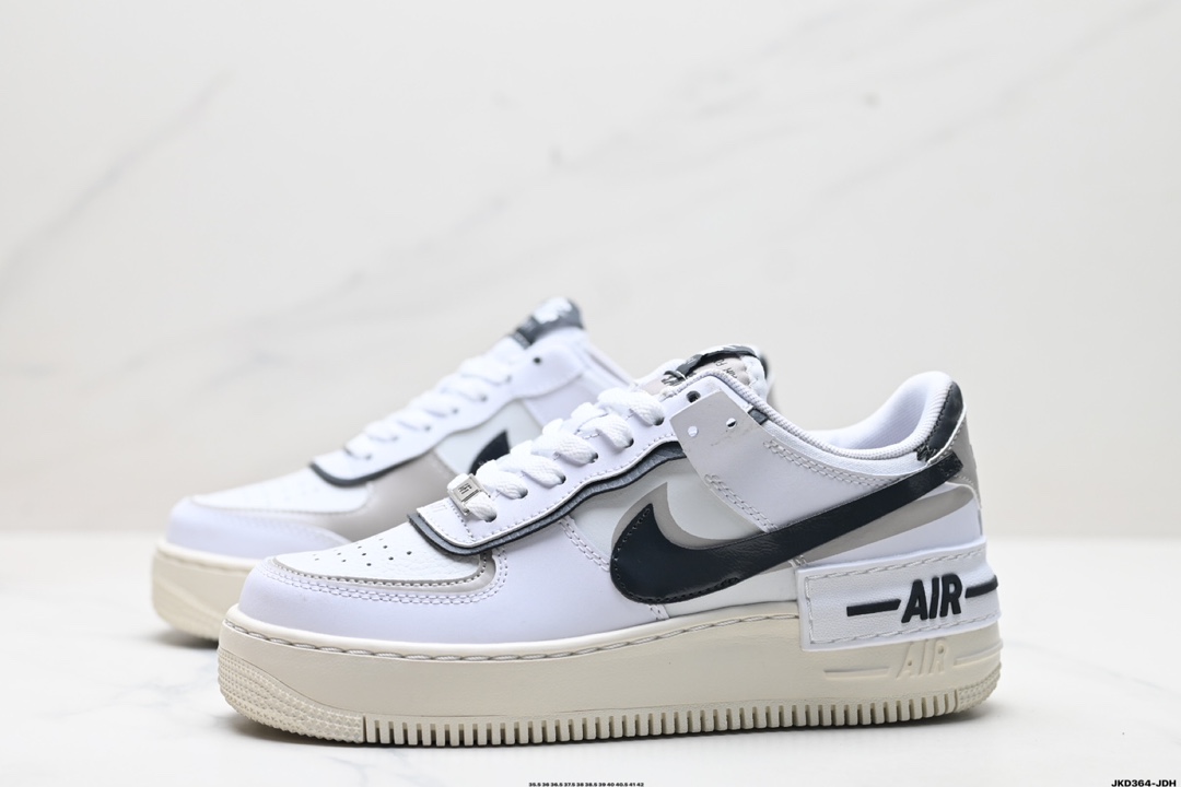 耐克NIKE WMNS Air Force 1 Shadow全新少女系解构主义设计 DZ1847-110