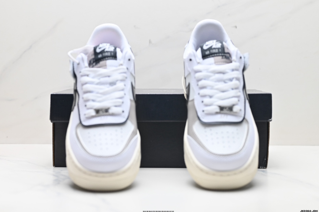 耐克NIKE WMNS Air Force 1 Shadow全新少女系解构主义设计 DZ1847-110