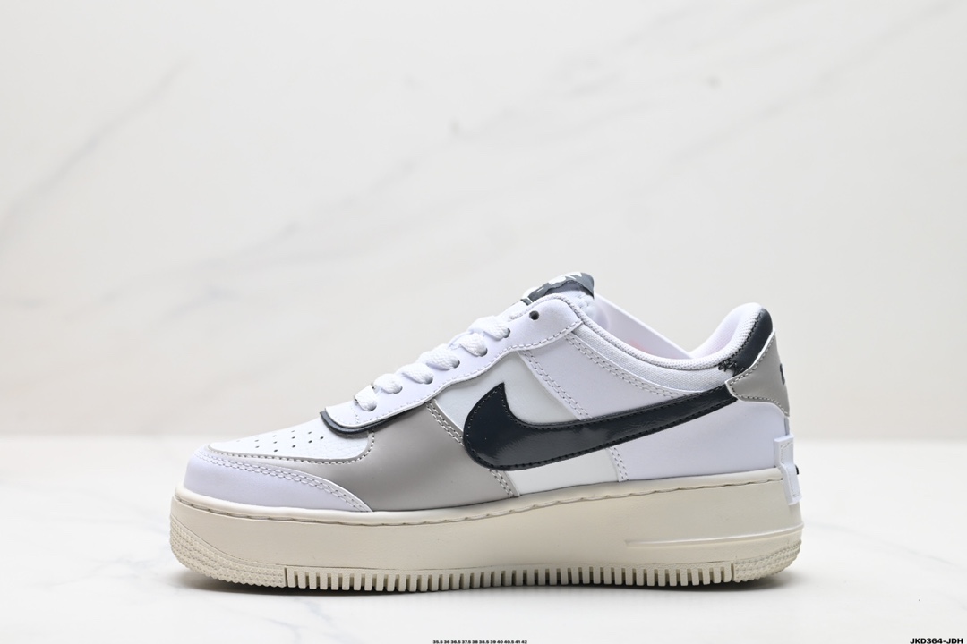 耐克NIKE WMNS Air Force 1 Shadow全新少女系解构主义设计 DZ1847-110