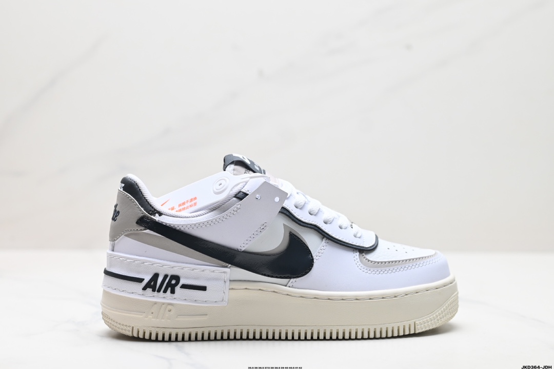 耐克NIKE WMNS Air Force 1 Shadow全新少女系解构主义设计 DZ1847-110