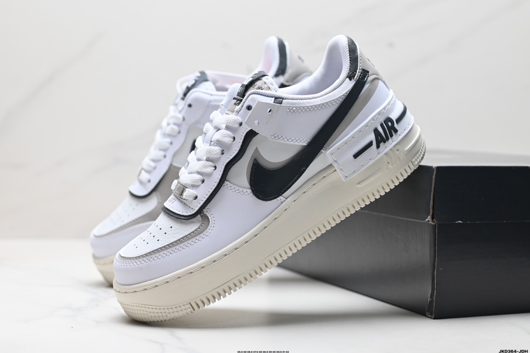 耐克NIKE WMNS Air Force 1 Shadow全新少女系解构主义设计 DZ1847-110