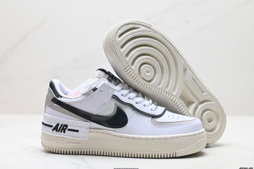 耐克NIKE WMNS Air Force 1 Shadow全新少女系解构主义设计 DZ1847-110