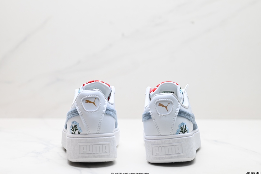 Puma Suede Platfotm Goid防滑耐磨 彪马低帮经典百搭休闲运动板鞋  366123-01