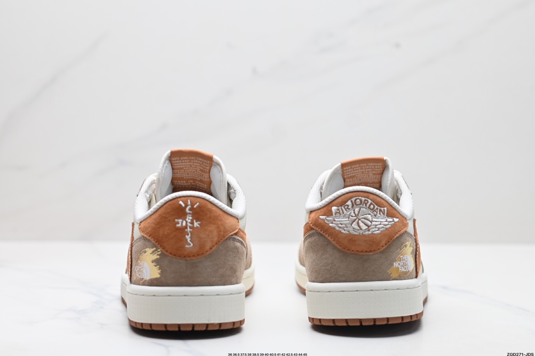 AJ1倒勾Travis Scott x Air Jordan 1 ” Reverse Mocha “ AJ1乔1 TS 闪电 联名倒钩 低帮文化篮球鞋   DM7866-040