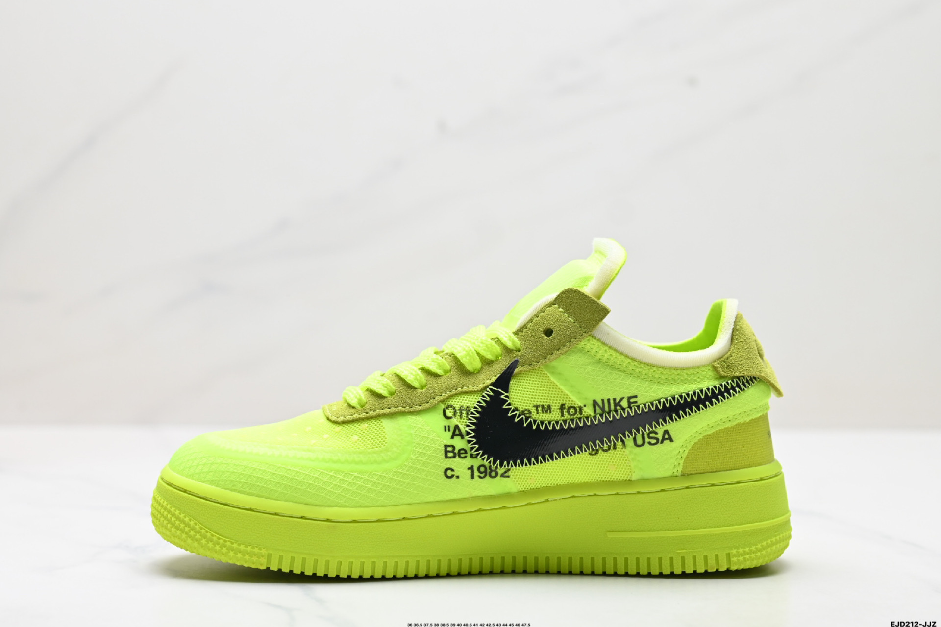 OFF-WHITE x Nike Air Force 1 OW联名空军一号 柠檬黄/全黑配色 AO4606-700