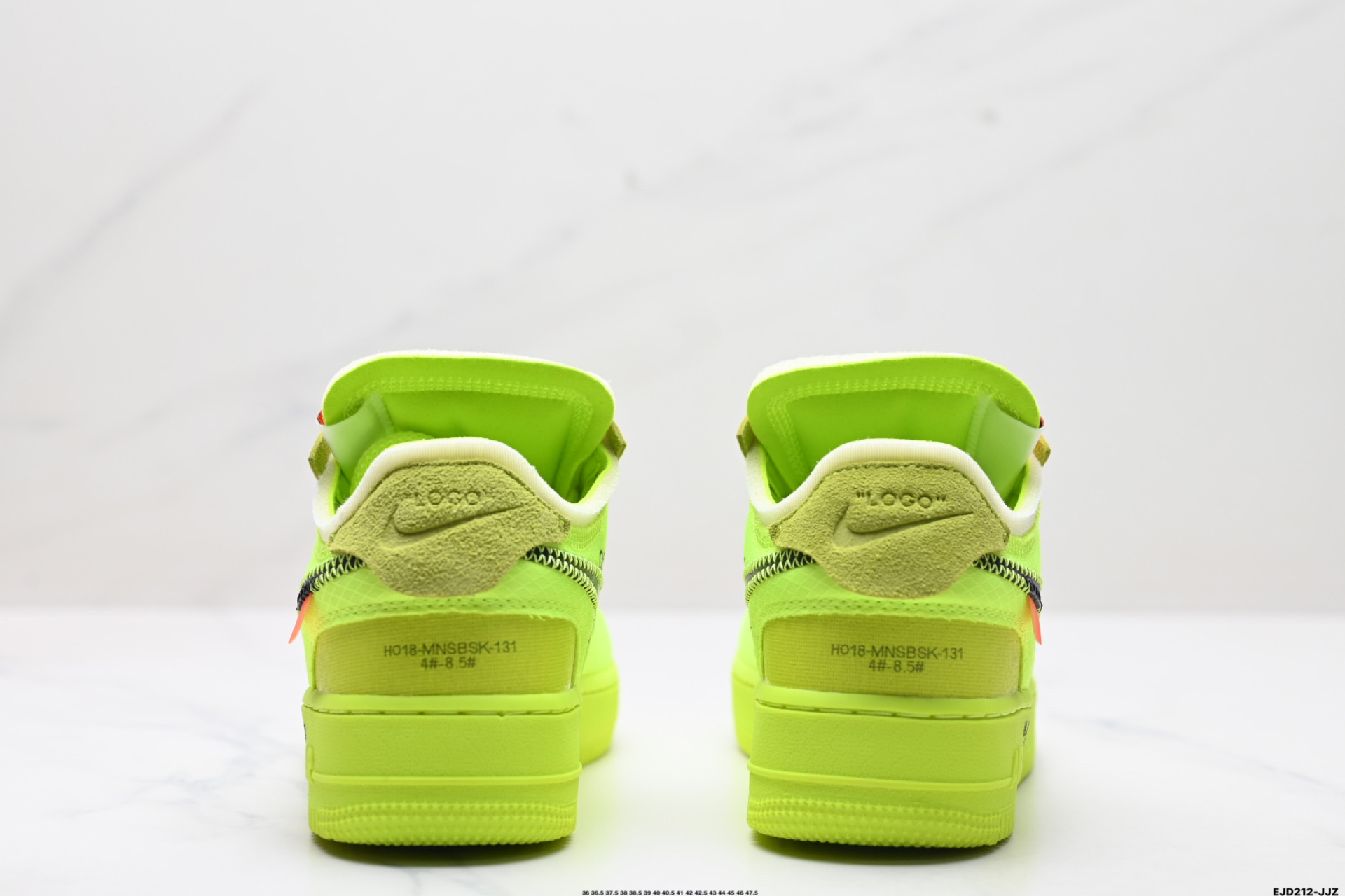 OFF-WHITE x Nike Air Force 1 OW联名空军一号 柠檬黄/全黑配色 AO4606-700