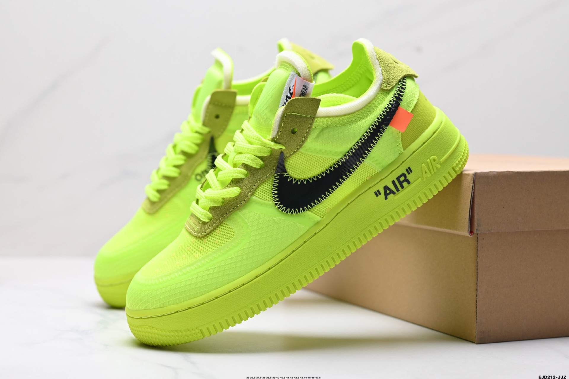 OFF-WHITE x Nike Air Force 1 OW联名空军一号 柠檬黄/全黑配色 AO4606-700