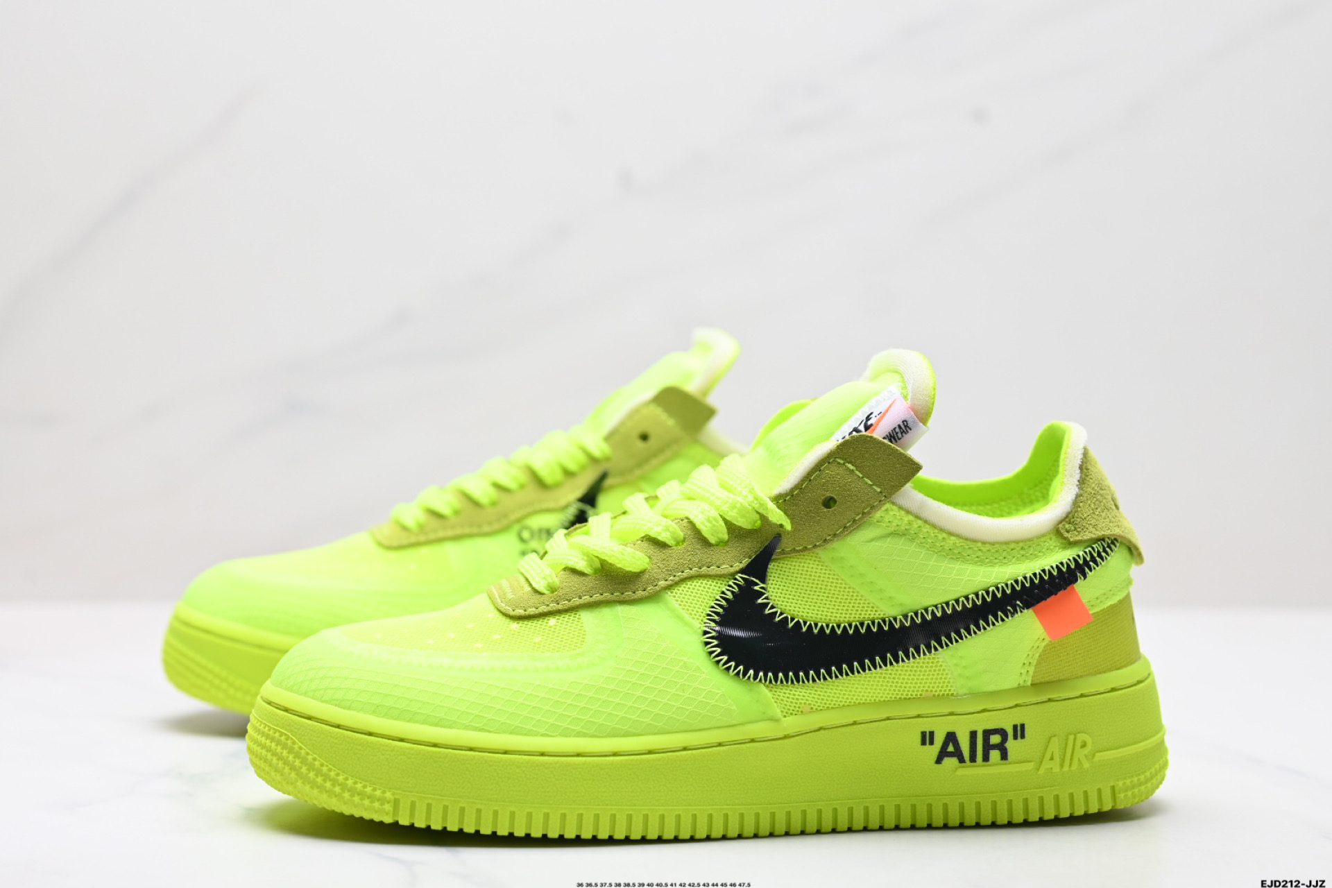 OFF-WHITE x Nike Air Force 1 OW联名空军一号 柠檬黄/全黑配色 AO4606-700