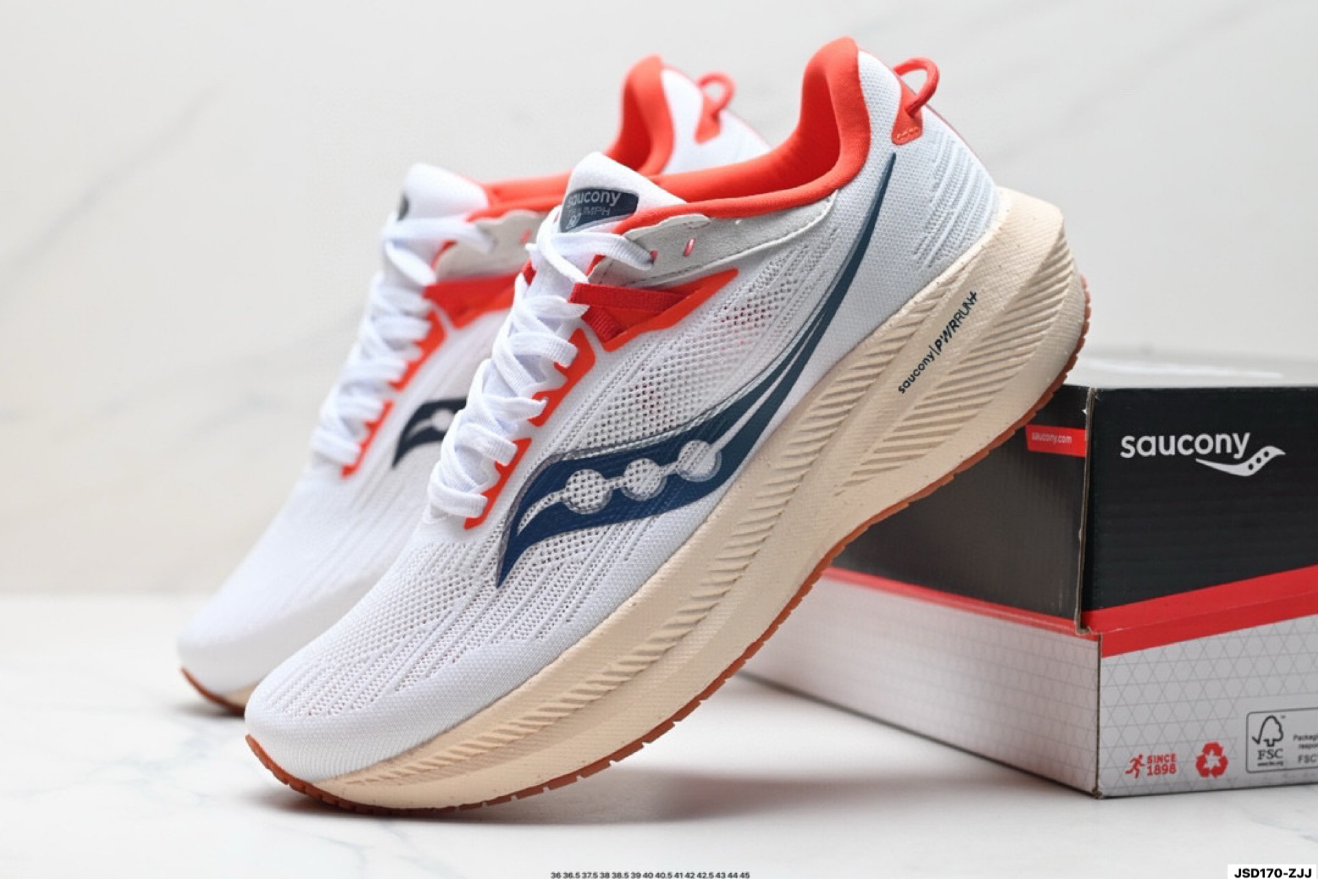 Saucony TRIUMPH 21 索康尼胜利 旗舰级缓震 慢跑减震透气 低帮训练跑步鞋 S20881-12
