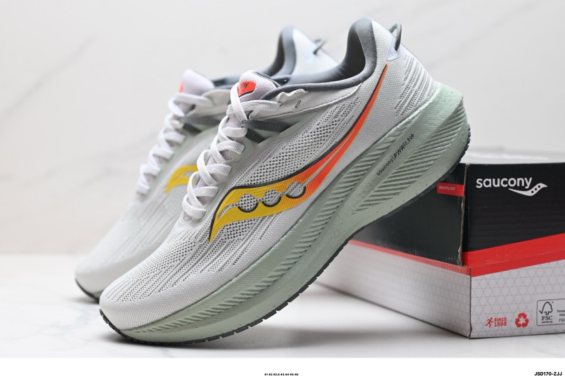 Saucony TRIUMPH 21 索康尼胜利 旗舰级缓震 慢跑减震透气 低帮训练跑步鞋 S20881-12