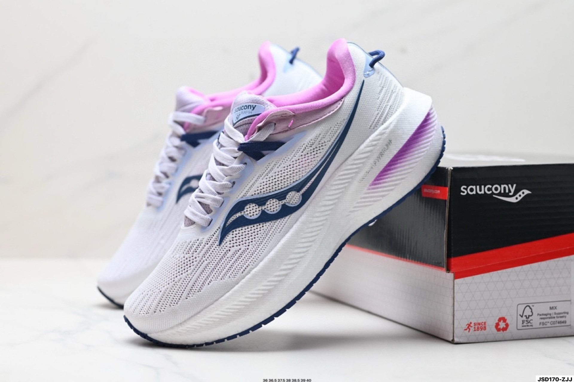 Saucony TRIUMPH 21 索康尼胜利 旗舰级缓震 慢跑减震透气 低帮训练跑步鞋 S20881-12