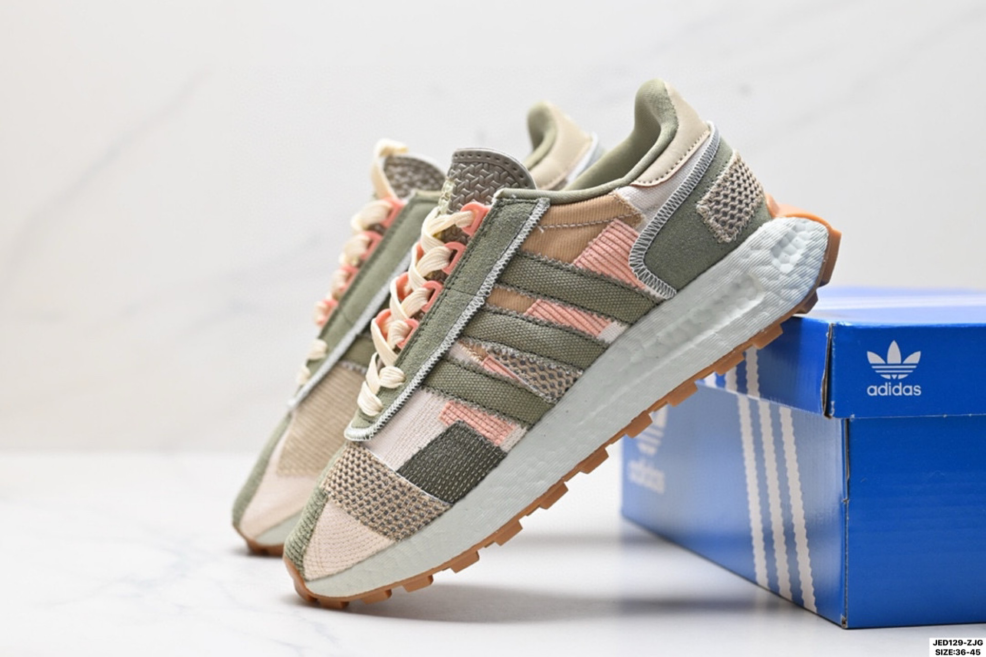 阿迪达斯Adidas Retropy E5阿迪新款运动休闲爆米花 三叶草 厚底 跑鞋 GX6364