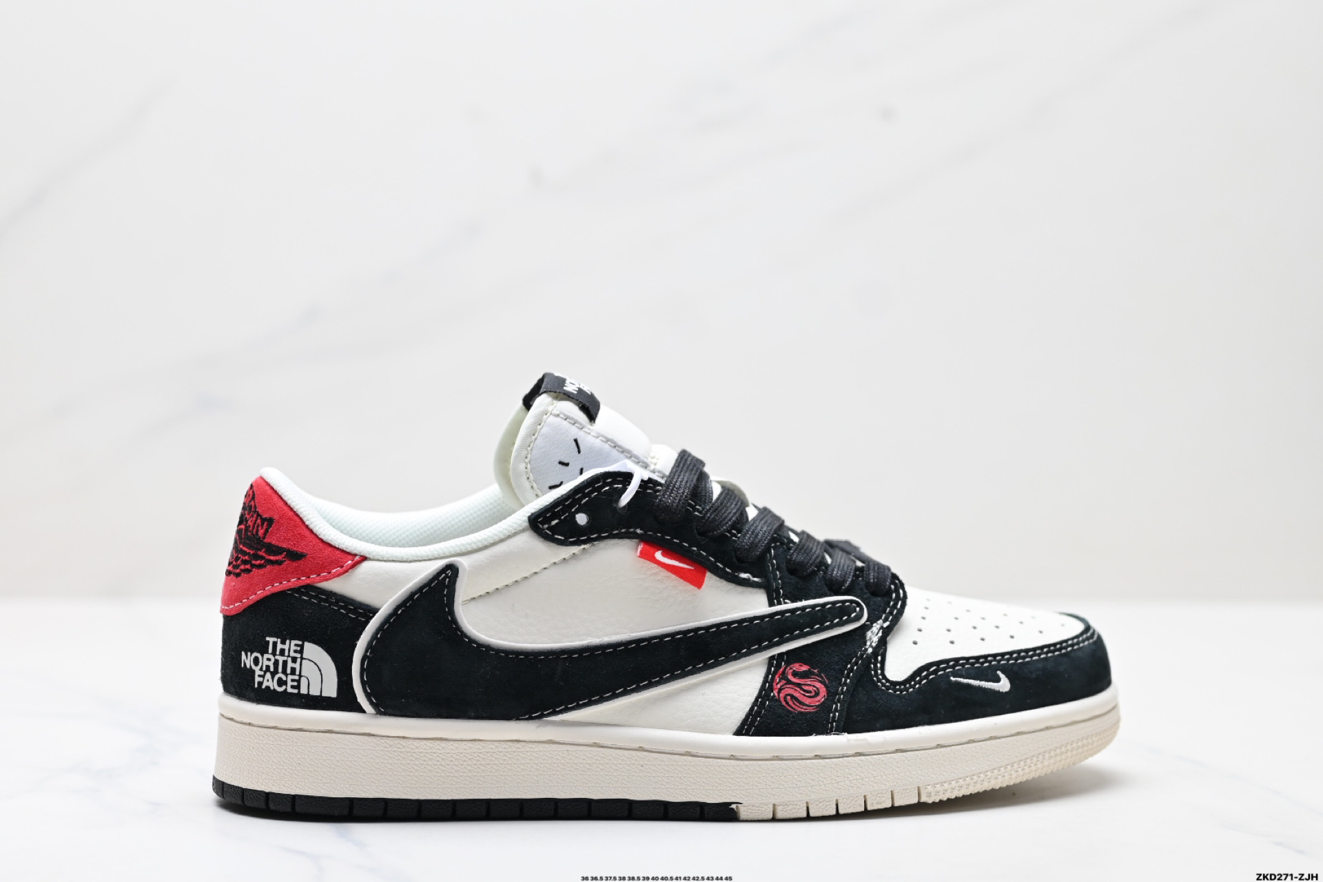 AJ1倒勾Travis Scott x Air Jordan 1 ” Reverse Mocha “ AJ1乔1 TS 闪电 联名倒钩 低帮文化篮球鞋  SJ2068-146